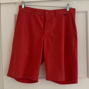 Travis Mathew Red Flat Front Shorts